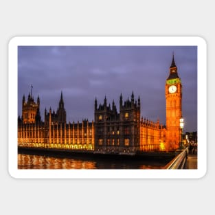 Palace of Westminster at night Sticker